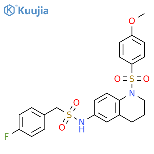 1-(4-fluorophenyl)-N-1-(4-methoxybenzenesulfonyl)-1,2,3,4-tetrahydroquinolin-6-ylmethanesulfonamide structure