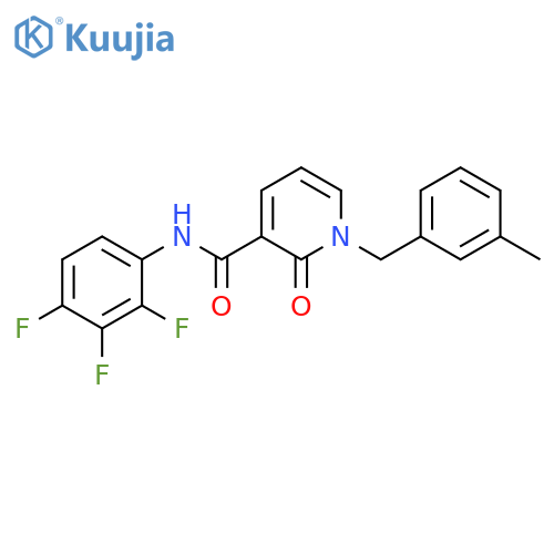 1-(3-methylphenyl)methyl-2-oxo-N-(2,3,4-trifluorophenyl)-1,2-dihydropyridine-3-carboxamide structure