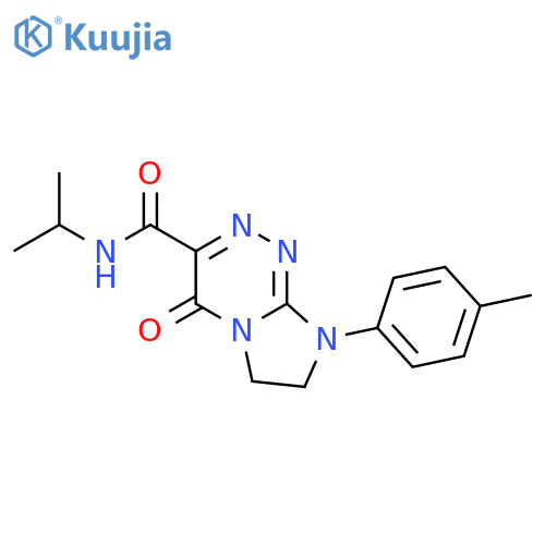8-(4-methylphenyl)-4-oxo-N-(propan-2-yl)-4H,6H,7H,8H-imidazo2,1-c1,2,4triazine-3-carboxamide structure