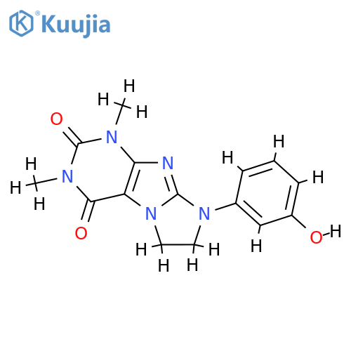 8-(3-hydroxyphenyl)-1,3-dimethyl-1H,2H,3H,4H,6H,7H,8H-imidazo1,2-gpurine-2,4-dione structure