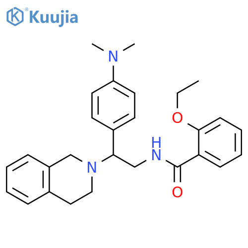 N-{2-4-(dimethylamino)phenyl-2-(1,2,3,4-tetrahydroisoquinolin-2-yl)ethyl}-2-ethoxybenzamide structure