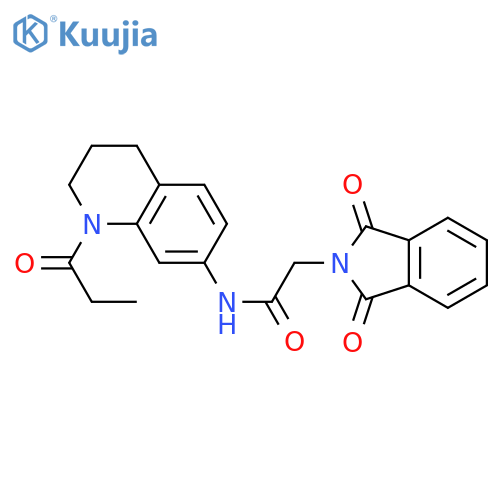 2-(1,3-dioxo-2,3-dihydro-1H-isoindol-2-yl)-N-(1-propanoyl-1,2,3,4-tetrahydroquinolin-7-yl)acetamide structure