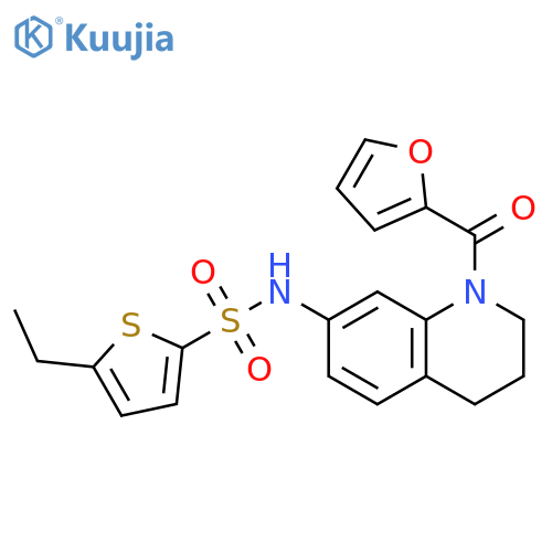 5-ethyl-N-1-(furan-2-carbonyl)-1,2,3,4-tetrahydroquinolin-7-ylthiophene-2-sulfonamide structure