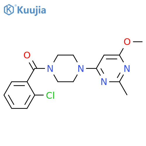4-4-(2-chlorobenzoyl)piperazin-1-yl-6-methoxy-2-methylpyrimidine structure