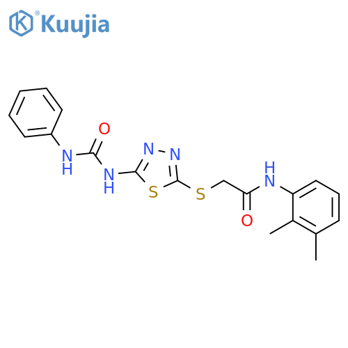 N-(2,3-dimethylphenyl)-2-({5-(phenylcarbamoyl)amino-1,3,4-thiadiazol-2-yl}sulfanyl)acetamide structure