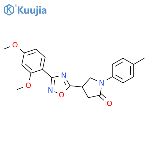 4-3-(2,4-dimethoxyphenyl)-1,2,4-oxadiazol-5-yl-1-(4-methylphenyl)pyrrolidin-2-one structure