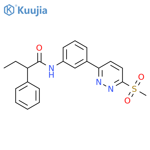 N-3-(6-methanesulfonylpyridazin-3-yl)phenyl-2-phenylbutanamide structure