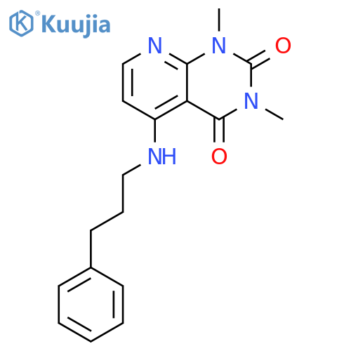 1,3-dimethyl-5-(3-phenylpropyl)amino-1H,2H,3H,4H-pyrido2,3-dpyrimidine-2,4-dione structure