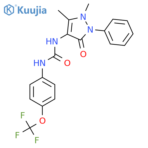 1-(1,5-Dimethyl-3-oxo-2-phenylpyrazol-4-yl)-3-[4-(trifluoromethoxy)phenyl]urea structure