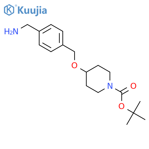 tert-Butyl 4-[4-(aminomethyl)benzyloxy]piperidine-1-carboxylate structure