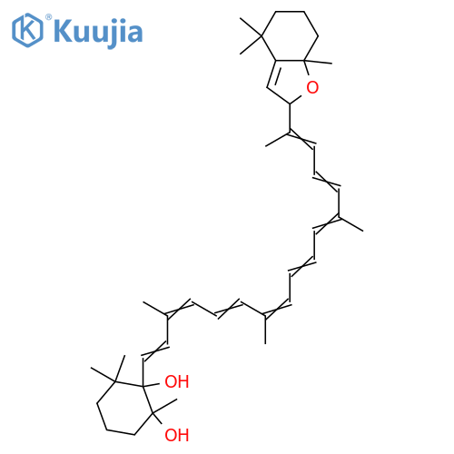 5',8'-Epoxy-5,5',6,8'-tetrahydro-β,β-carotene-5,6-diol; (5R,5'R,6S,8'R)-form structure