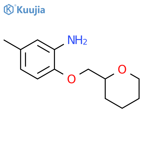5-Methyl-2-(tetrahydro-2H-pyran-2-ylmethoxy)-phenylamine structure