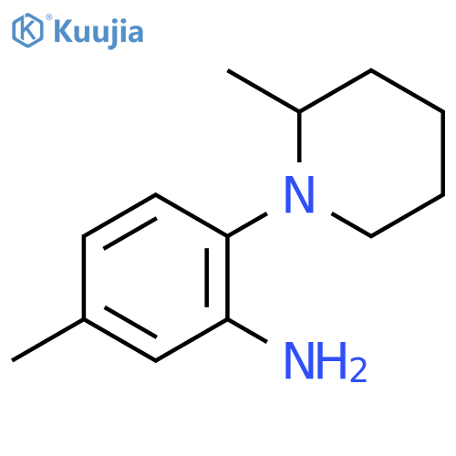 5-Methyl-2-(2-methyl-1-piperidinyl)aniline structure