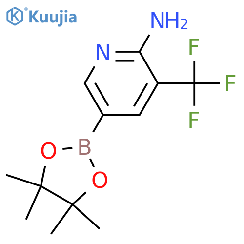 5-(4,4,5,5-Tetramethyl-1,3,2-dioxaborolan-2-yl)-3-(trifluoromethyl)pyridin-2-amine structure