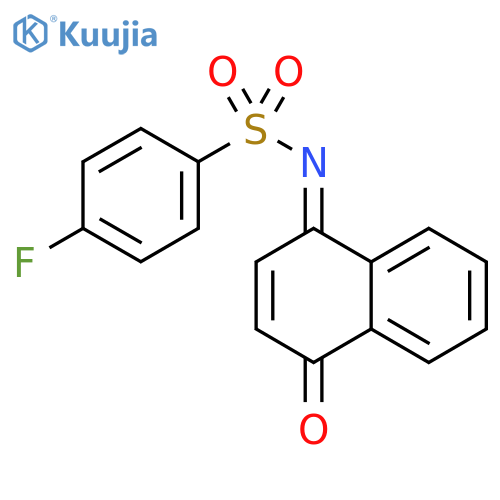 4-fluoro-N-(1E)-4-oxo-1,4-dihydronaphthalen-1-ylidenebenzene-1-sulfonamide structure