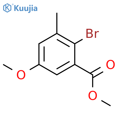 Methyl 2-bromo-5-methoxy-3-methylbenzoate structure