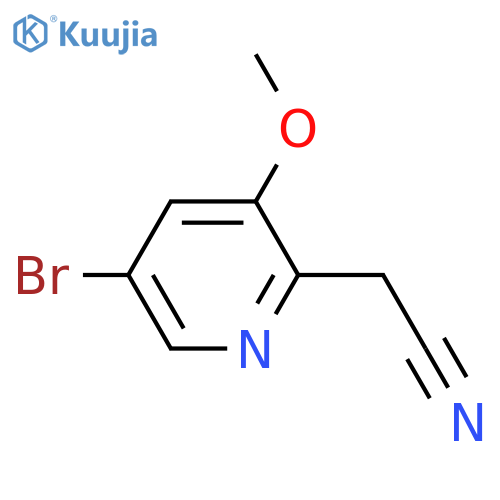 2-(5-bromo-3-methoxypyridin-2-yl)acetonitrile structure