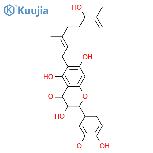 2-(3,4-Dihydroxyphenyl)-6-(3,7-dimethyl-2,6-octadienyl)-2,3-dihydro-3,5,7-trihydroxy-4H-1-benzopyran-4-one; (2R,2''E,3R)-form, Δ7''-Isomer, 6''ξ-hydroxy, 3'-Me ether structure