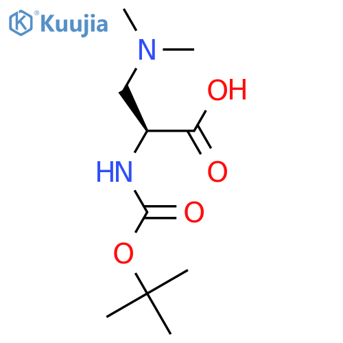 (2S)-2-{(tert-butoxy)carbonylamino}-3-(dimethylamino)propanoic acid structure