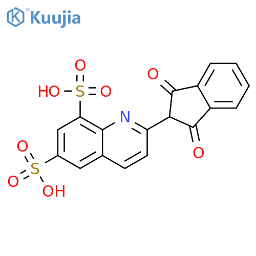 6,8-Quinolinedisulfonic acid, 2-(2,3-dihydro-1,3-dioxo-1H-inden-2-yl)- structure