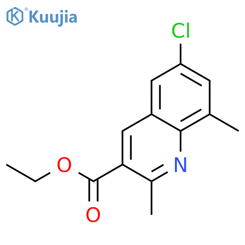 6-Chloro-2,8-dimethylquinoline-3-carboxylic Acid ethyl ester structure