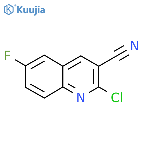 2-CHLORO-6-FLUOROQUINOLINE-3-CARBONITRILE structure