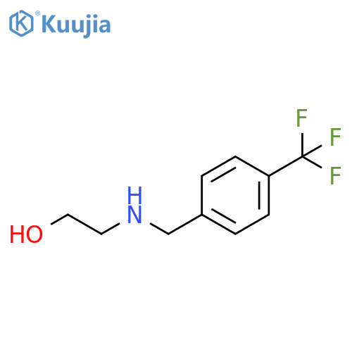 2-({4-(trifluoromethyl)phenylmethyl}amino)ethan-1-ol structure