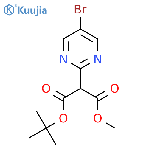 Tert-butyl methyl 2-(5-bromopyrimidin-2-yl)malonate structure