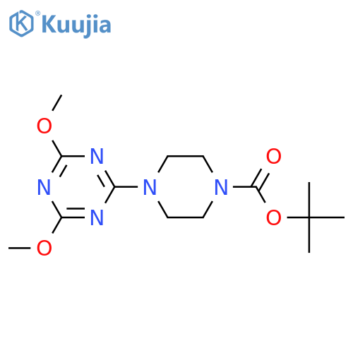 Tert-butyl 4-(4,6-dimethoxy-1,3,5-triazin-2-yl)piperazine-1-carboxylate structure