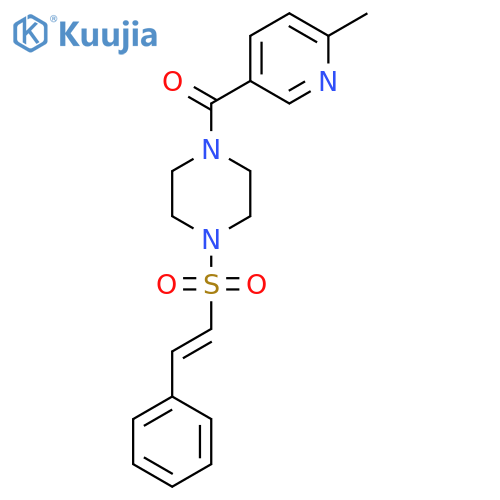 1-(6-Methylpyridine-3-carbonyl)-4-(2-phenylethenesulfonyl)piperazine structure
