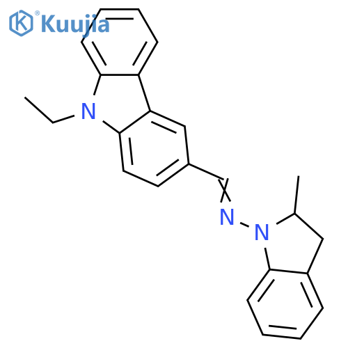 N-[(9-Ethylcarbazol-3-yl)methylene]-2-methyl-1-indolinylamine structure