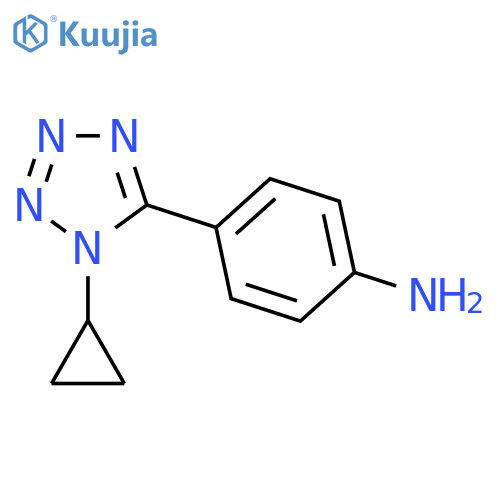 4-(1-cyclopropyl-1H-1,2,3,4-tetrazol-5-yl)aniline structure