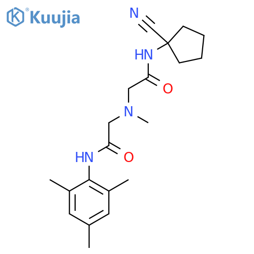 N-(1-cyanocyclopentyl)-2-[methyl({[(2,4,6-trimethylphenyl)carbamoyl]methyl})amino]acetamide structure