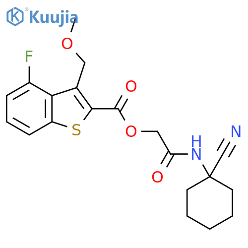 [(1-Cyanocyclohexyl)carbamoyl]methyl 4-fluoro-3-(methoxymethyl)-1-benzothiophene-2-carboxylate structure