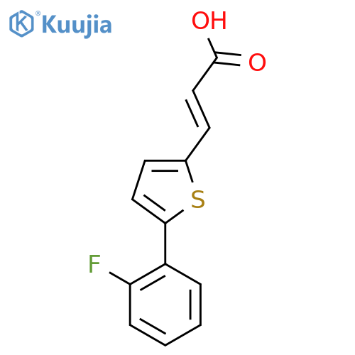 3-5-(2-Fluorophenyl)thiophen-2-ylprop-2-enoic Acid structure
