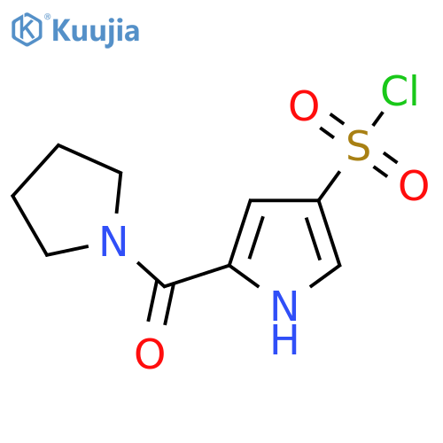 5-(pyrrolidine-1-carbonyl)-1H-pyrrole-3-sulfonyl chloride structure
