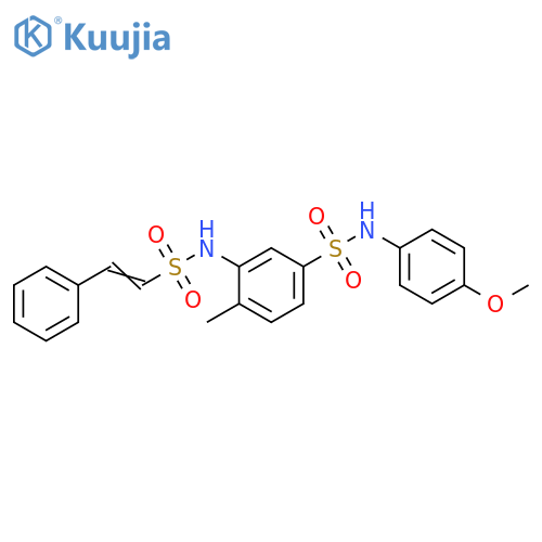 N-(4-Methoxyphenyl)-4-methyl-3-[[(2-phenylethenyl)sulfonyl]amino]benzenesulfonamide structure