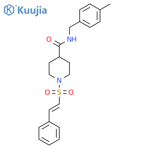 N-[(4-methylphenyl)methyl]-1-(2-phenylethenesulfonyl)piperidine-4-carboxamide structure
