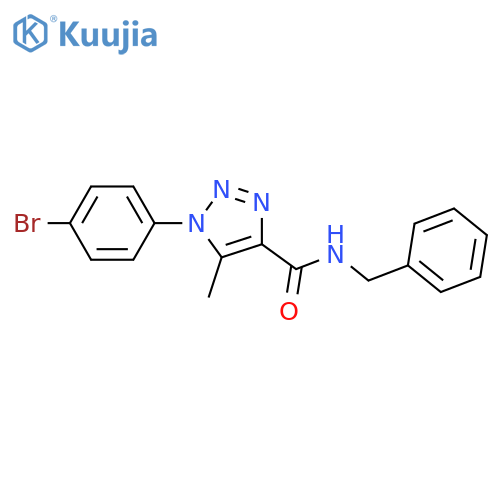 N-benzyl-1-(4-bromophenyl)-5-methyl-1H-1,2,3-triazole-4-carboxamide structure