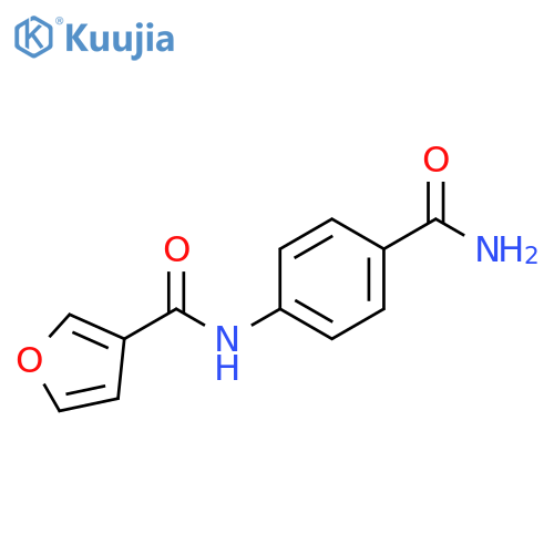 N-(4-carbamoylphenyl)furan-3-carboxamide structure