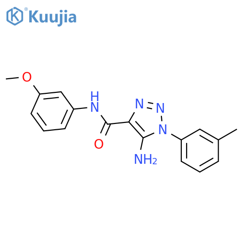 5-amino-N-(3-methoxyphenyl)-1-(3-methylphenyl)-1H-1,2,3-triazole-4-carboxamide structure