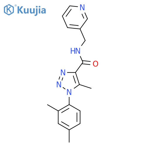 1-(2,4-dimethylphenyl)-5-methyl-N-(pyridin-3-yl)methyl-1H-1,2,3-triazole-4-carboxamide structure