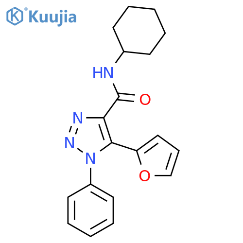 N-cyclohexyl-5-(furan-2-yl)-1-phenyl-1H-1,2,3-triazole-4-carboxamide structure