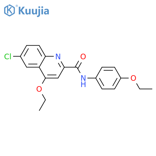 6-chloro-4-ethoxy-N-(4-ethoxyphenyl)quinoline-2-carboxamide structure
