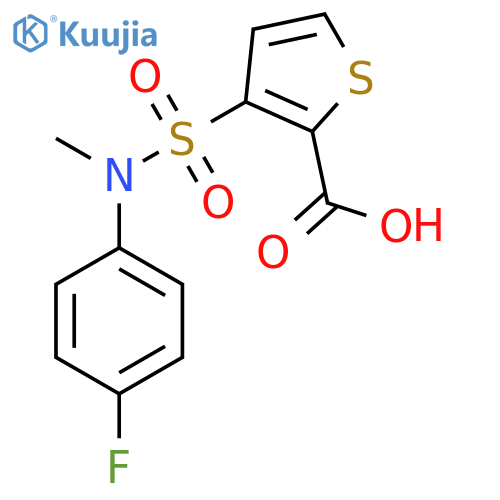 3-{[(4-Fluorophenyl)(methyl)amino]sulfonyl}thiophene-2-carboxylic acid structure