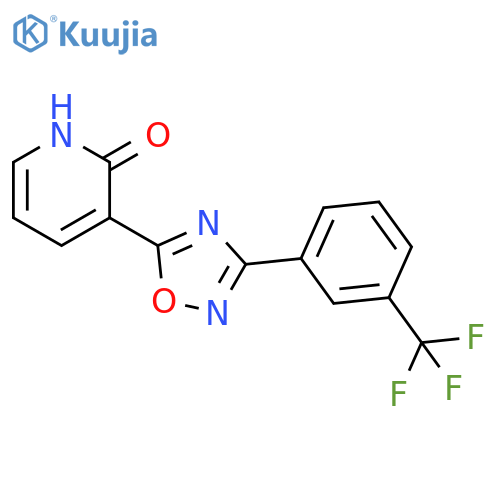 3-[3-[3-(Trifluoromethyl)phenyl]-1,2,4-oxadiazol-5-yl]-2(1H)-pyridinone structure