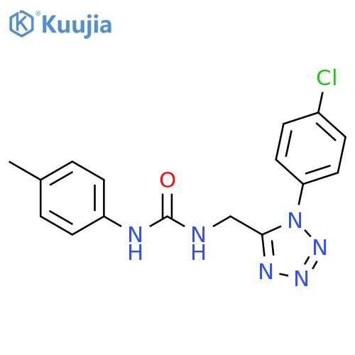 3-{1-(4-chlorophenyl)-1H-1,2,3,4-tetrazol-5-ylmethyl}-1-(4-methylphenyl)urea structure
