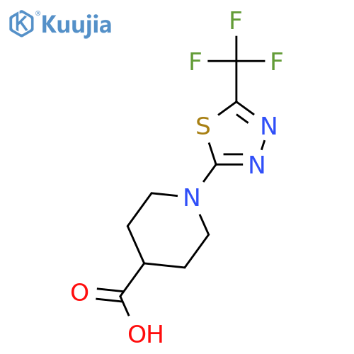 1-5-(Trifluoromethyl)-1,3,4-thiadiazol-2-ylpiperidine-4-carboxylic Acid structure