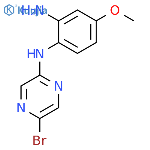 N1-(5-Bromopyrazin-2-yl)-4-methoxybenzene-1,2-diamine structure