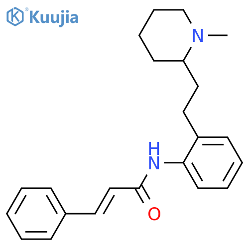 (2E)-N-2-2-(1-Methyl-2-piperidinyl)ethylphenyl-3-phenyl-2-propenamide structure